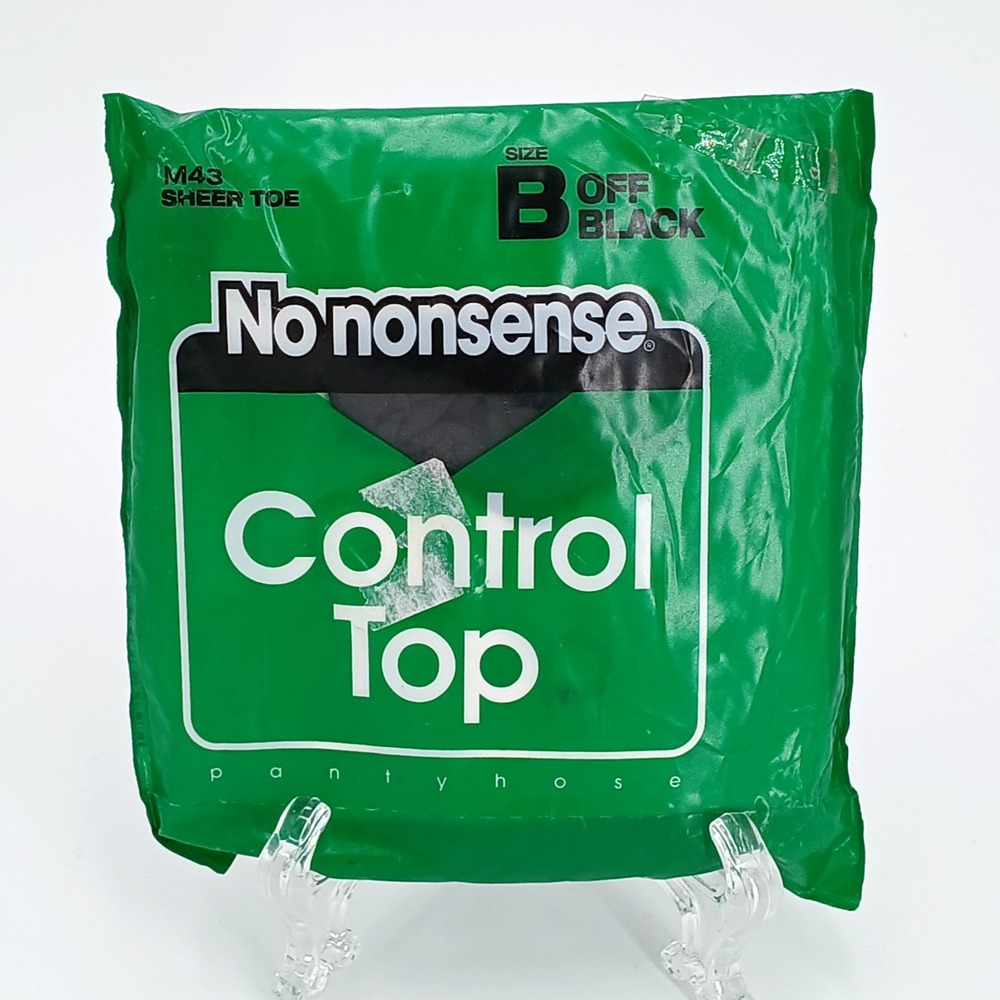 No Nonsense Control Top Nylon Leg Pantyhose Off Black M43 Size B – 1 pair